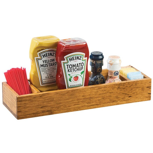 Madera Rustic Pine 15 3/4" x 5" 3 Section Condiment Caddy – item 211366999