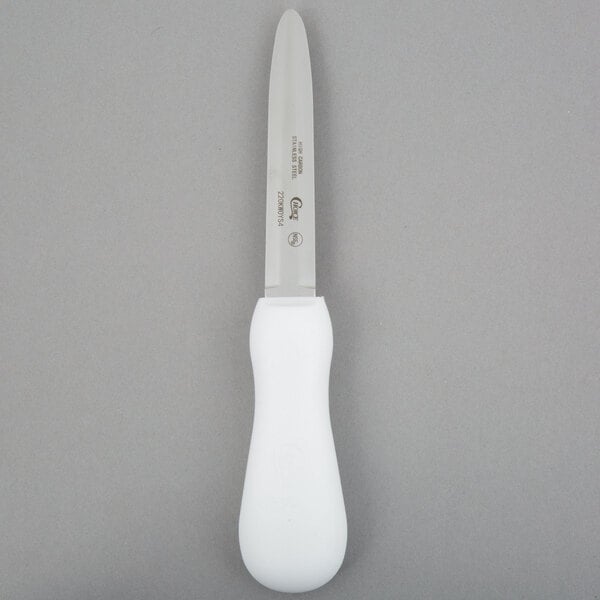 Choice 4" Galveston Style Oyster Knife w/ White Handle – item 220KWOYS4