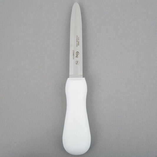 Choice 4" Galveston Style Oyster Knife w/ White Handle – item 220KWOYS4