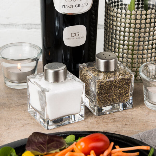 Vintage Collection 2 oz. Smooth Square Salt & Pepper Shaker – item 124GSPS image 2