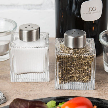 Vintage Collection 2 oz. Ribbed Square Salt & Pepper Shaker – item 124GSPSR image 2