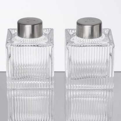 Vintage Collection 2 oz. Ribbed Square Salt & Pepper Shaker – item 124GSPSR