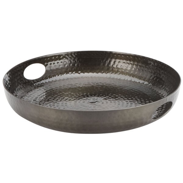 American Metalcraft 16" Hammered Aluminum Serving Tray – item 124ATHB16