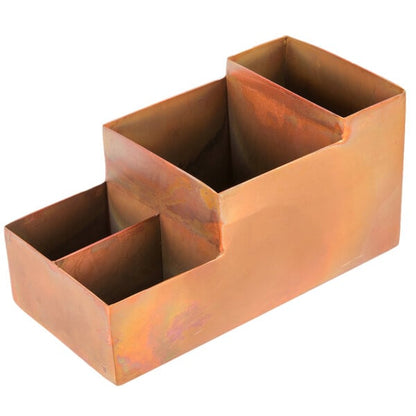 Antique Copper Satin Finish Bar / Condiment Caddy - 8" x 4" – item 124BARC5