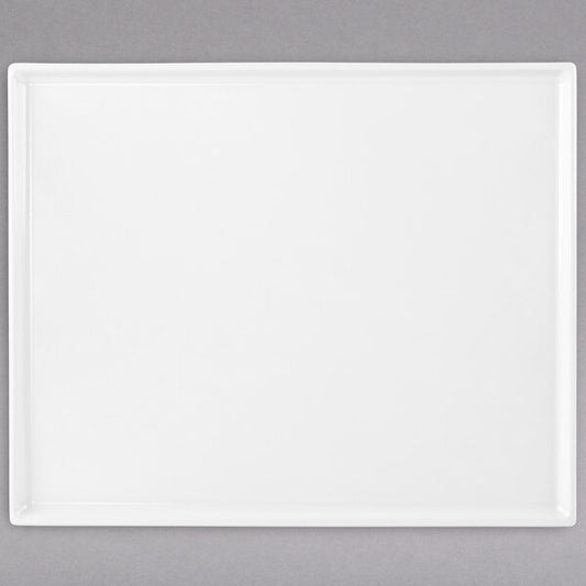 Tablecraft CW2112W 12 7/8" x 10 1/2" White Serving Platter – item 8082112W