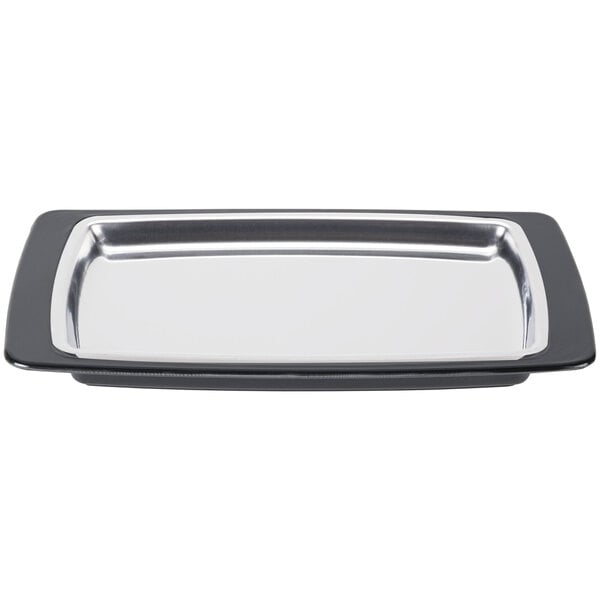 Choice 7" x 11" Serving Platter w/ Thermal Underliner – item 471SSRSZ11KT
