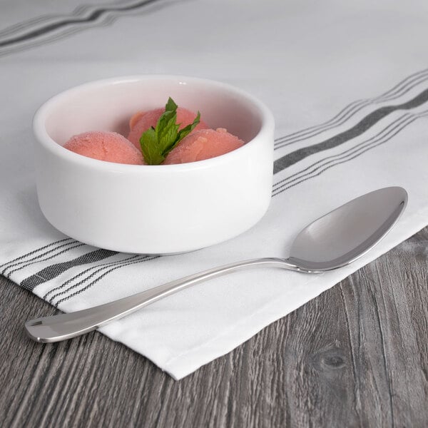 Oneida Baguette T148SDEF 7 3/8" Oval Bowl Dessert Spoon – item 356T148SDEF image 2