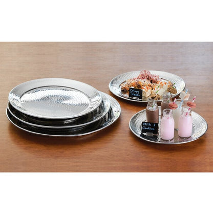 American Metalcraft 16" Stainless Hammered Serving Tray – item 124HMRST1601 image 2