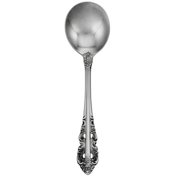 Walco Classic Baroque 6" Bouillon Spoon w/ Fieldstone Finish – item 9356812FS