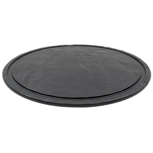 Tablecraft Frostone 13" Round Faux Serving Tray w/ Channel – item 808MGC13