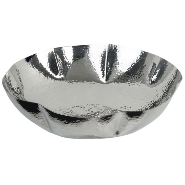 Eastern Tabletop 9328 19 Oz. Hammered Wave Edge Serving Bowl – item 3119328