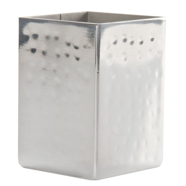 2" x 2" Square Hammered Sugar Packet Holder – item 124HMSPT5