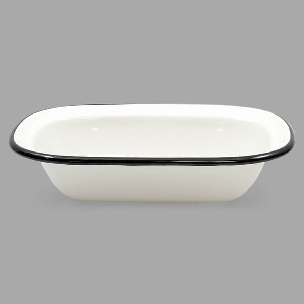 Tablecraft 80013 Enamelware 18 oz. Black and Serving Bowl – item 80880013