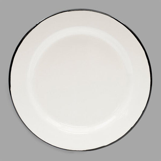 Tablecraft 80018 Enamelware 8" Black and Serving Plate – item 80880018