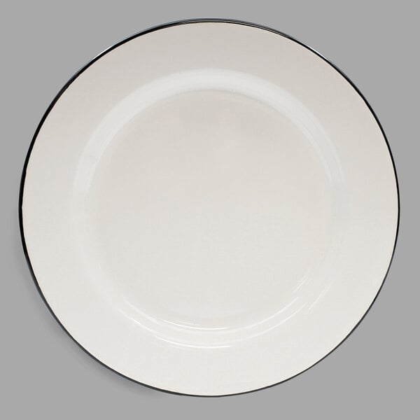 Tablecraft 80019 Enamelware 10" Black and Serving Plate – item 80880019