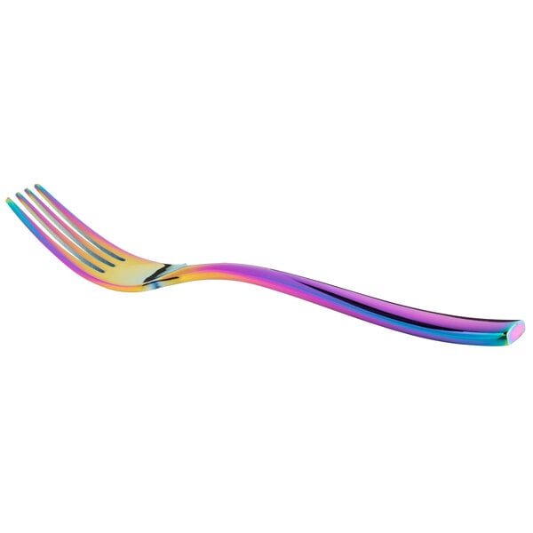 Bon Chef S3007RB Manhattan 6 3/4" Rainbow PVD Dessert Fork – item 201S3007RB