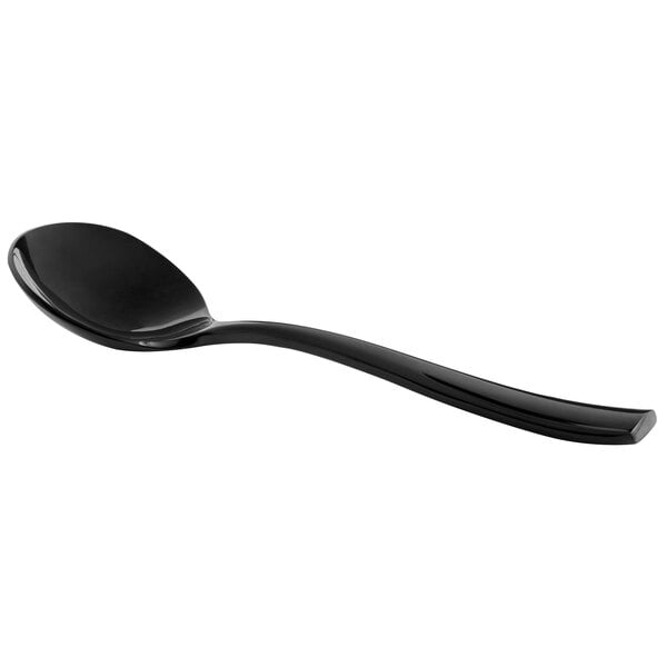 Bon Chef S3001B Manhattan 6 3/8" Black Bouillon Spoon – item 201S3001B