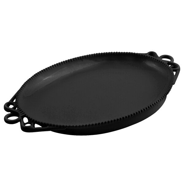 Bon Chef 2100BLK Bolero 12 1/2" x 17 1/2" Serving Platter – item 2012100SBLK