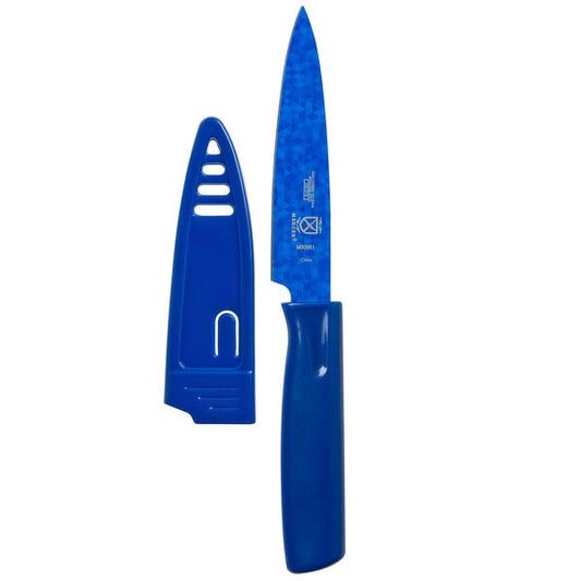 Mercer Culinary M33911B 4" Blue Paring Knife w/ Sheath – item 470M33911B