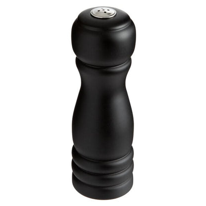 Acopa 6" Matte Black Wooden Salt Shaker – item 176PSS06BK