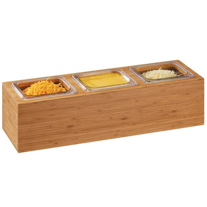 Cal-Mil Bamboo Action Condiment Station 1/6 Size Pan Unit – item 2113837360