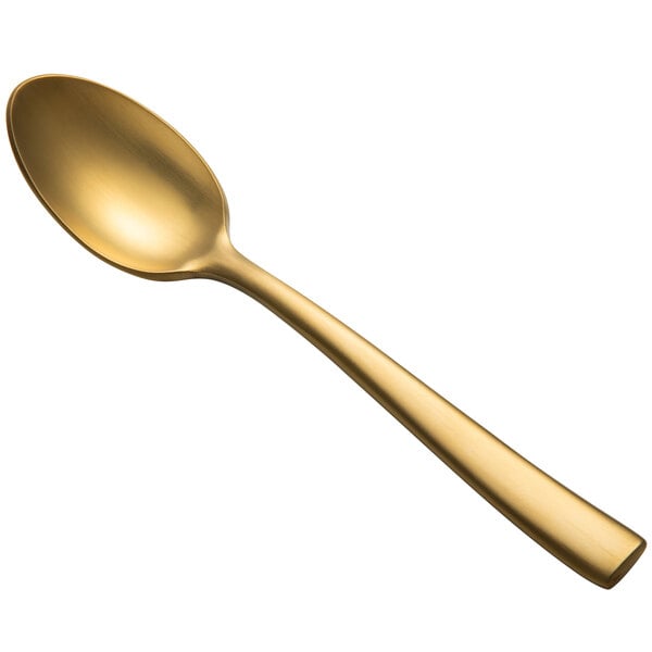Bon Chef S3003G Manhattan 7 3/4" Gold Soup / Dessert Spoon – item 201S3003G image 2