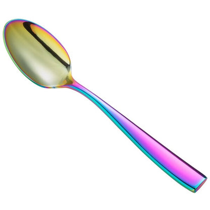Bon Chef S3003RB Manhattan 7 3/4" Rainbow PVD Dessert Spoon – item 201S3003RB image 2