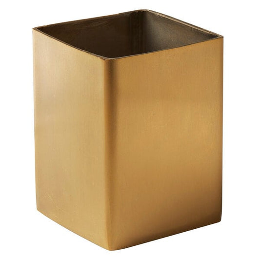 2" Square Gold Satin Finish Sugar Packet Holder – item 124GSPT5