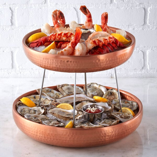 American Metalcraft 14" Double Wall Serving Tray – item 124ADSEAC14 image 2