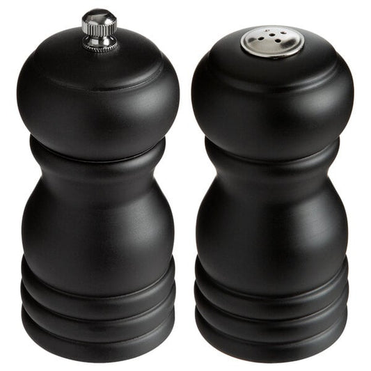 Acopa 4" Matte Wooden Salt & Pepper Mill – item 176PMSST04BK