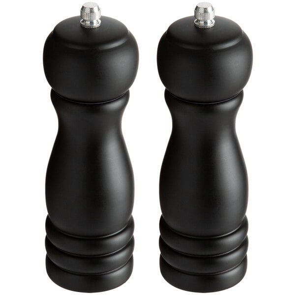 Acopa 6" Matte Wooden Salt / Pepper Mill – item 176PMST06BK