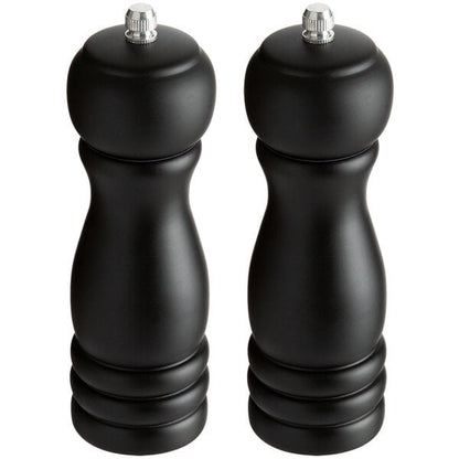 Acopa 6" Matte Wooden Salt / Pepper Mill – item 176PMST06BK