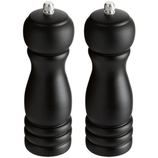Acopa 6" Matte Wooden Salt / Pepper Mill – item 176PMST06BK