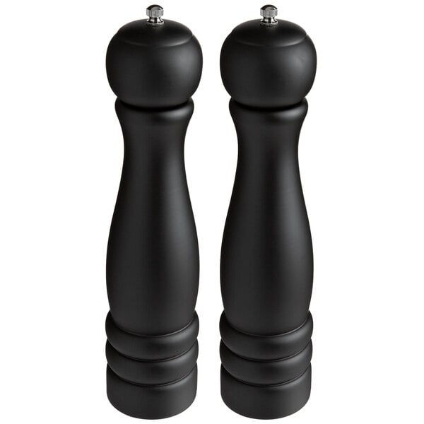 Acopa 10" Matte Wooden Salt / Pepper Mill – item 176PMST10BK