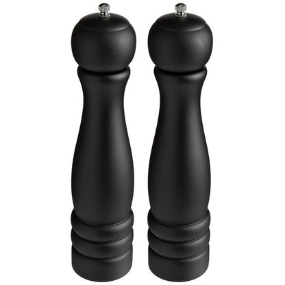 Acopa 10" Matte Wooden Salt / Pepper Mill – item 176PMST10BK