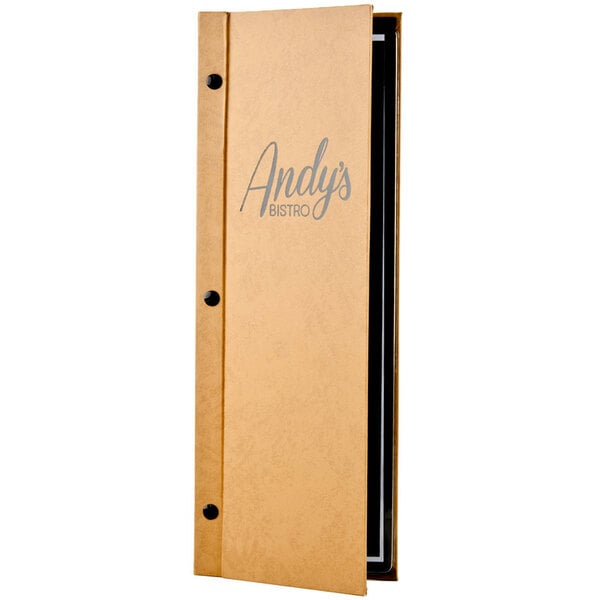 5 1/2" x 8 1/2" Customizable Chicago Screw-Post Menu Cover – item 659CH125A