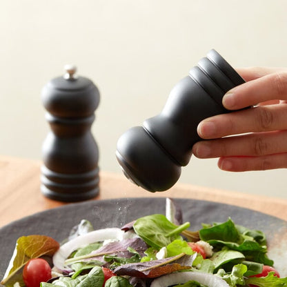 Acopa 4" Matte Wooden Salt & Pepper Mill – item 176PMSST04BK image 2