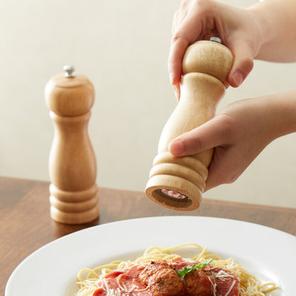 Acopa 6" Matte Wooden Salt / Pepper Mill – item 176PMST06NAT image 2