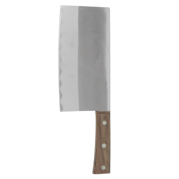 Thunder Group 7" Angled Cleaver w/ Riveted Wood Handle – item 407JAS10055B
