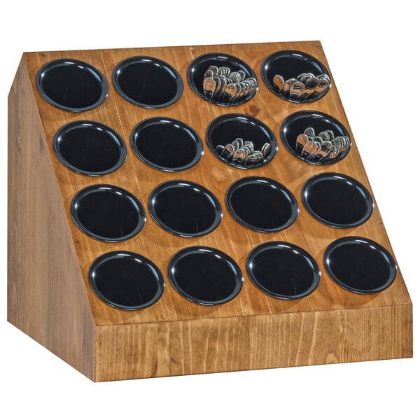 Cal-Mil Madera 16-Cylinder Flatware / Condiment Display – item 21134231699