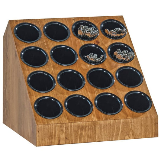 Cal-Mil Madera 16-Cylinder Flatware / Condiment Display – item 21134231699