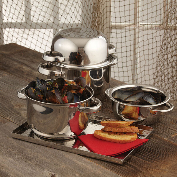 American Metalcraft 2 Qt. Mussel Serving Bowl w/ Lid – item 124SSMS9