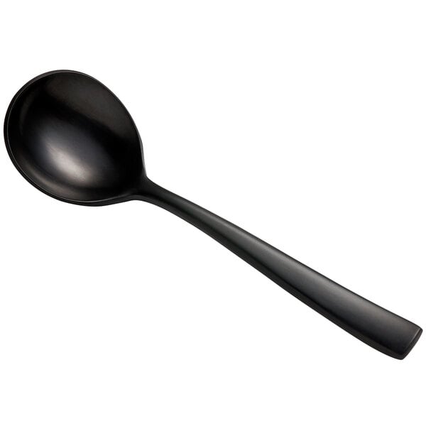 Bon Chef S3001BM Manhattan 6 3/8" Matte Black Bouillon Spoon – item 201S3001BM image 2