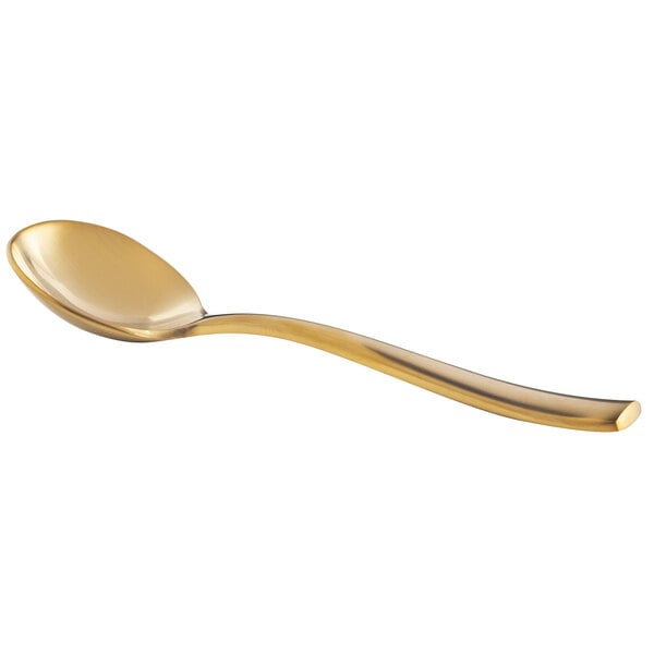 Bon Chef S3001GM Manhattan 6 3/8" Matte Gold Bouillon Spoon – item 201S3001GM