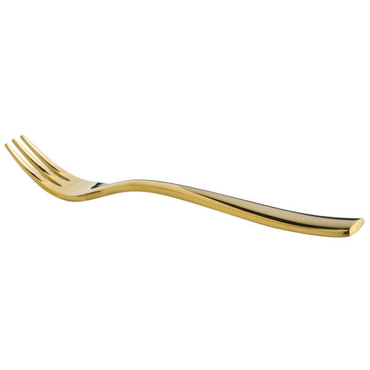 Bon Chef S3008G Manhattan 5 3/8" Gold Oyster Cocktail Fork – item 201S3008G