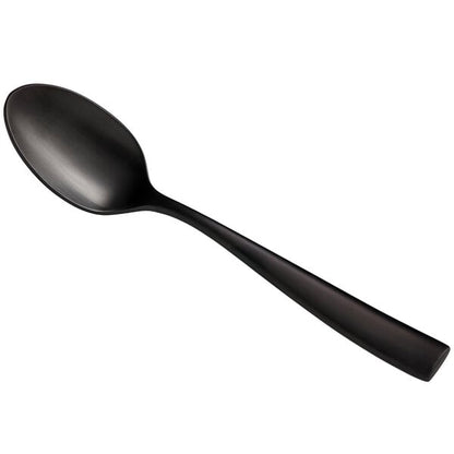 Bon Chef S3003BM Manhattan 7 3/4" Matte Black Dessert Spoon – item 201S3003BM image 2