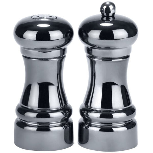 Chef Specialties 90040 4 1/4" Midnight Chrome Salt & Pepper – item 58290040