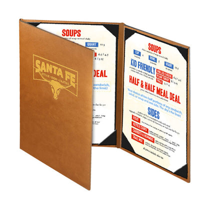 Bella Collection 5 1/2" x 11" Customizable Soft Menu Cover – item 659BEL30B