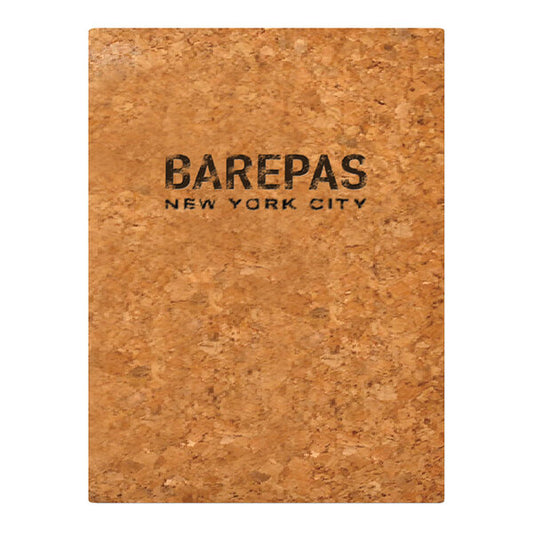 5 1/2" x 8 1/2" Customizable Cork Single View Menu Cover – item 659CO600ANC