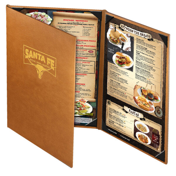 Bella Collection 4 1/4" x 8 1/2" Customizable Menu Cover – item 659BEL55C
